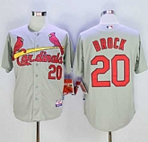 St. Louis Cardinals #20 Lou Brock Grey Cool Base Stitched MLB Jersey,baseball caps,new era cap wholesale,wholesale hats